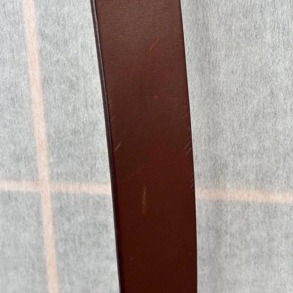 Carhartt Men's Dark Brown Leather Belt Brass Buckle Leather Argentina Sz 36